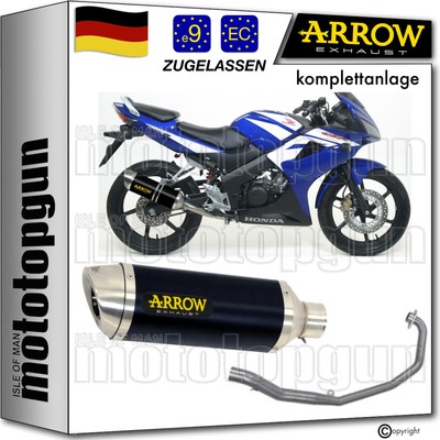 komplettanlage open schwarz thunder arrow fur honda cbr 125 r 2010 10