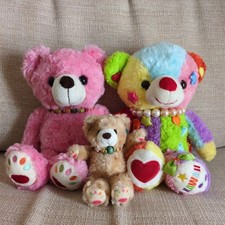 Teddy Bear Plush Stuffed Animal Keychain Set
