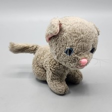 Vntg Russ Farm Friend Cat Plush Gray Feline Purr Pussy Stuffed Animal RARE HTF