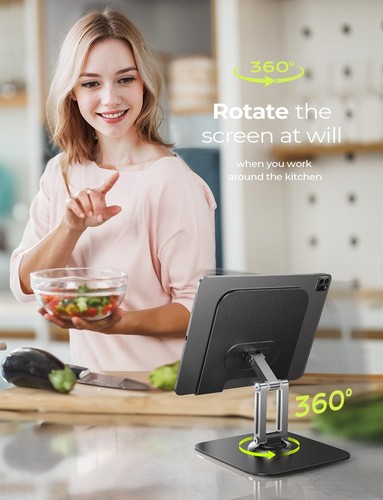 Tablet Stand Holder Fits iPad Stand for Desk 360° Adjustable Desk - Picture 5 of 5