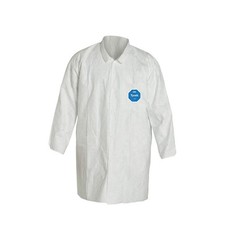 DUPONT TY212SWHXL0008G1 Lab Coat,XL,White,Tyvek(R) 400,PK8 4T054