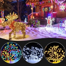 50/100/200 LED Battery Power Fairy Garden Lights String Outdoor Xmas Tree Decora