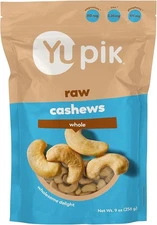 (Free Duty Tax) Yupik Raw Whole Cashews, 9 Oz, Gluten-Free, Kosher, Raw Nuts