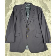 Jos A Bank Blue 100 Wool Sport Coat Mens 46 Long Blazer Jacket Casual Business