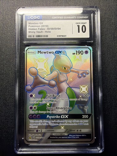 Mewtwo-GX graded CGC 10 for sale on eBay
