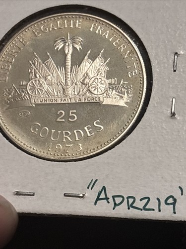 1973 Haiti 25 Gourdes Silver Columbus Cloudy “Apr219” Low Mintage - Picture 22 of 24