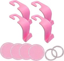 10 Pcs Pink Car Interior Accessories Universal Car Sea Color Pink Diamond -b