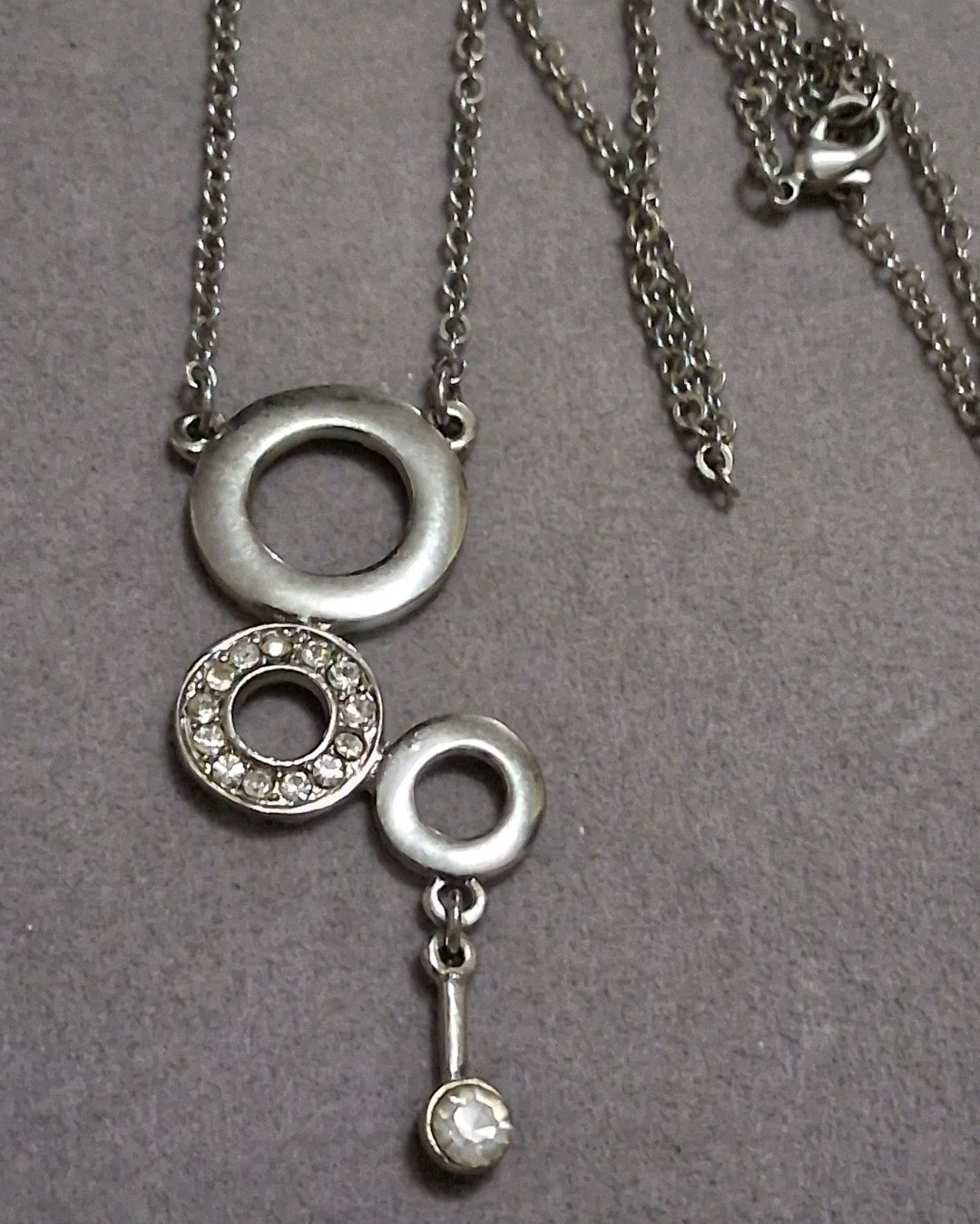 Multi interconnected circular pendant necklace,  … - image 6