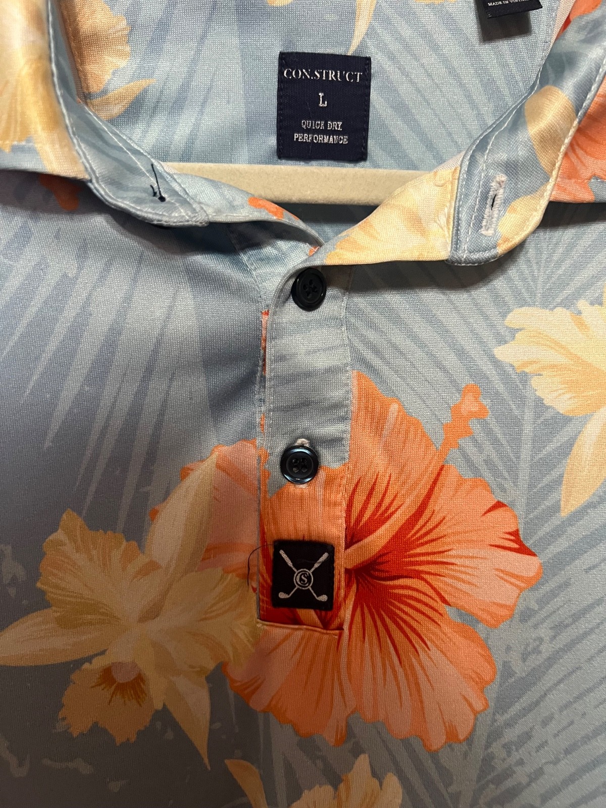 CONSTRUCT Quick Dry Performance Floral Hawaiian G… - image 2