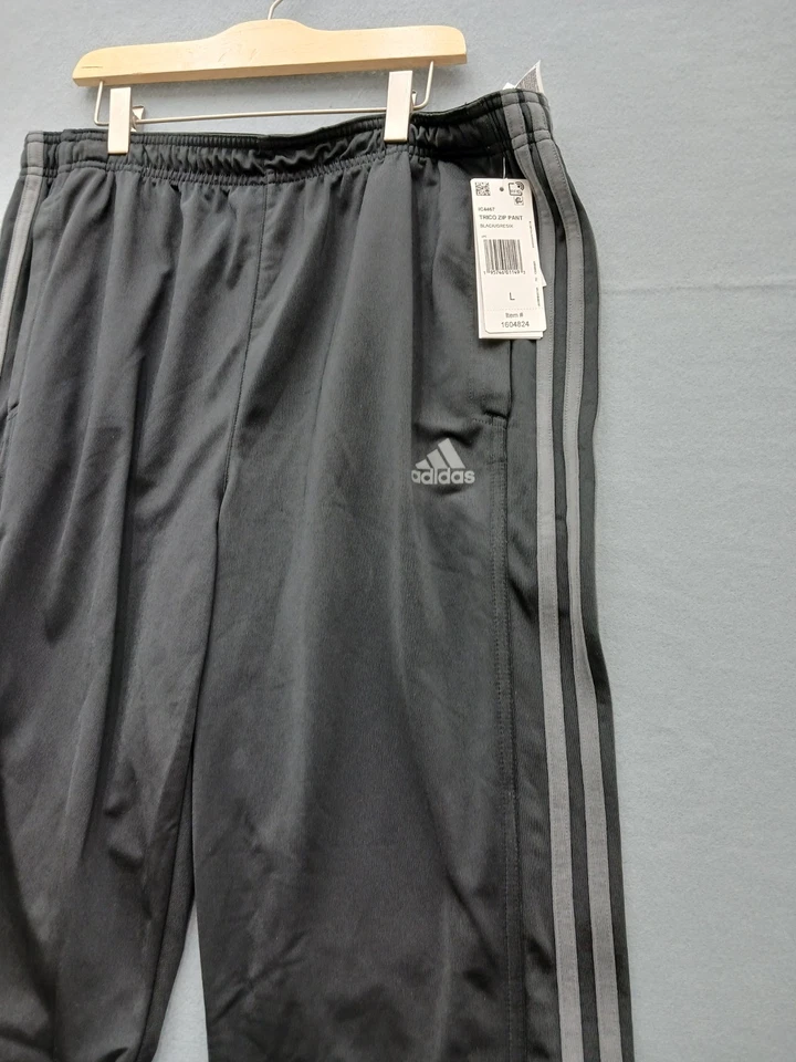 Женские спортивные штаны Adidas размер L темно-серые прямые 3 полоски - Изображение 2 из 4