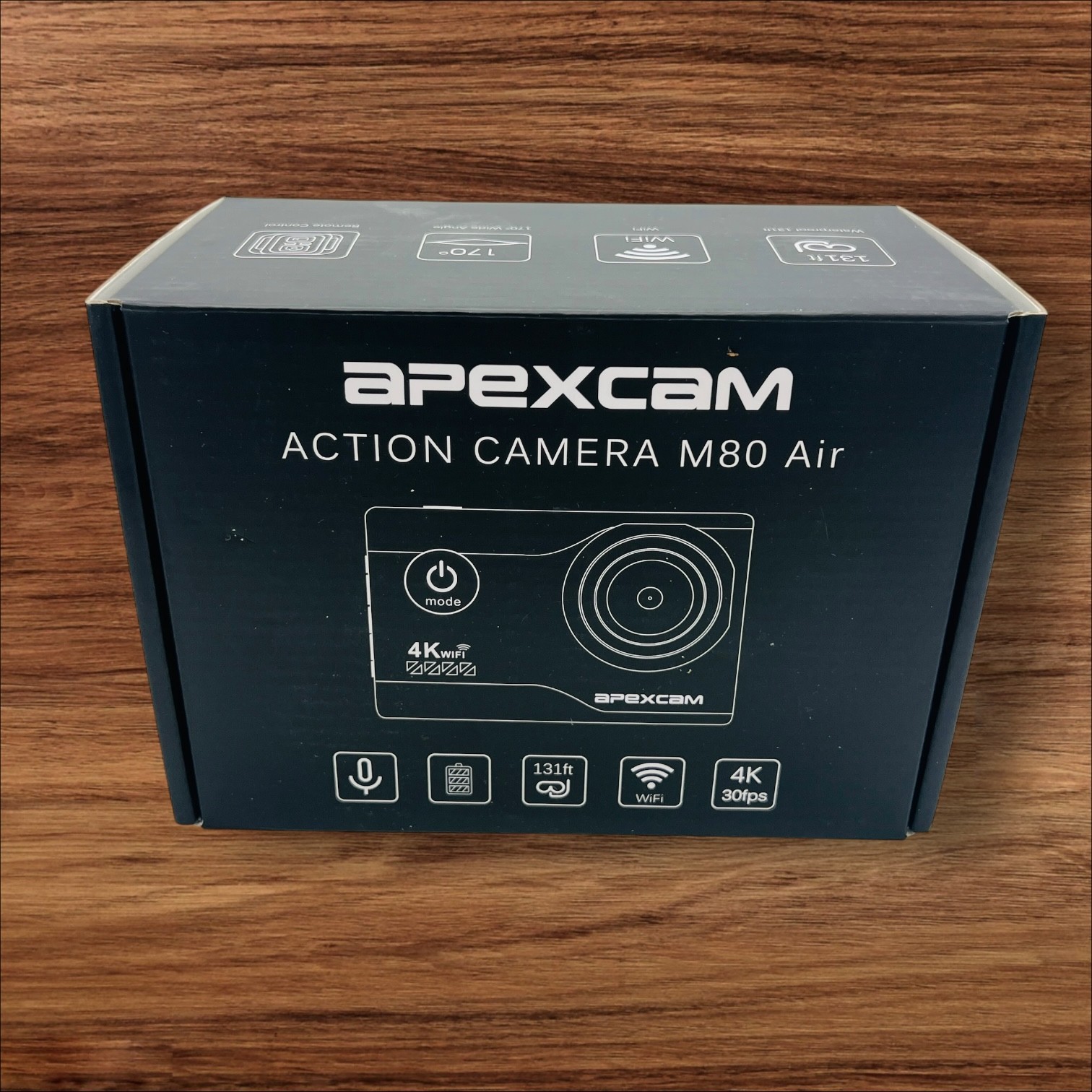 Apexcam Action Camera M80 Air Bundle 4K 30Fps, WIFI Action Camera Underwater-image