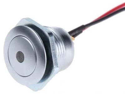 Single Pole Single Throw (SPST) Latching Push Button Switch, IP67, Panel Mount