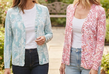 Two 2 Talbots Petites Womens Cardigans Size L/p EXC 
