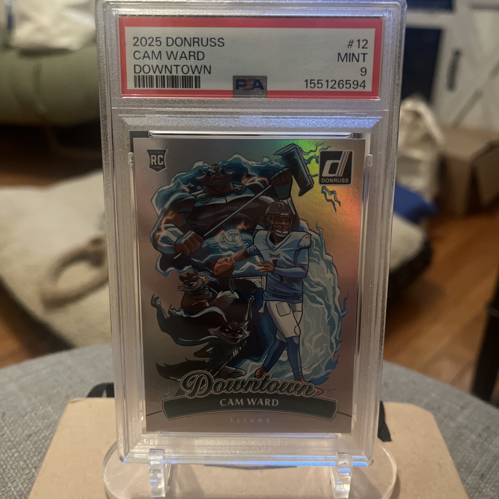 PSA 9 MINT 2025 Panini Donruss - Downtown! Cam Ward #12 (RC)