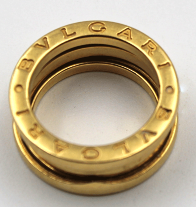 【 K18WG / BVLGARI 】 750 B-zero1 リング Bulgari Bvlgari 18K 750 Yellow Gold B.zero1 Ring 8.1 Grams Ring