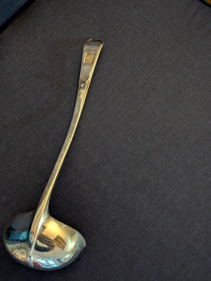 Kirks Georgian Cucharón de Servir Gremio de Plata Plato A-1 9425 Hecho en Inglaterra De Colección Foto 3 de 4