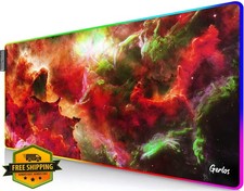 Gerlos RGB Gaming Mouse Pad Large LED Desk Mat 12 Modes 31.5 11.8"