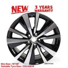19" x 8" 🔥Wheel Rim For 2019 2020 2021 2022 Nissan Altima Machined Black🔥62785