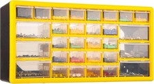 Screw Storage Organiser &ndash; 30-Drawer Garage & Workshop Storage Box with Adjust