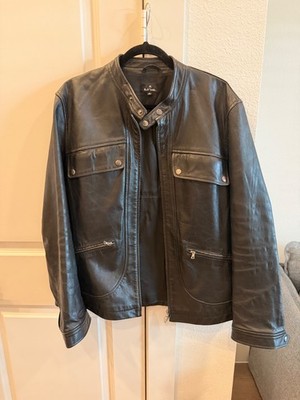 PS Paul Smith black leather jacket mens original $1800
