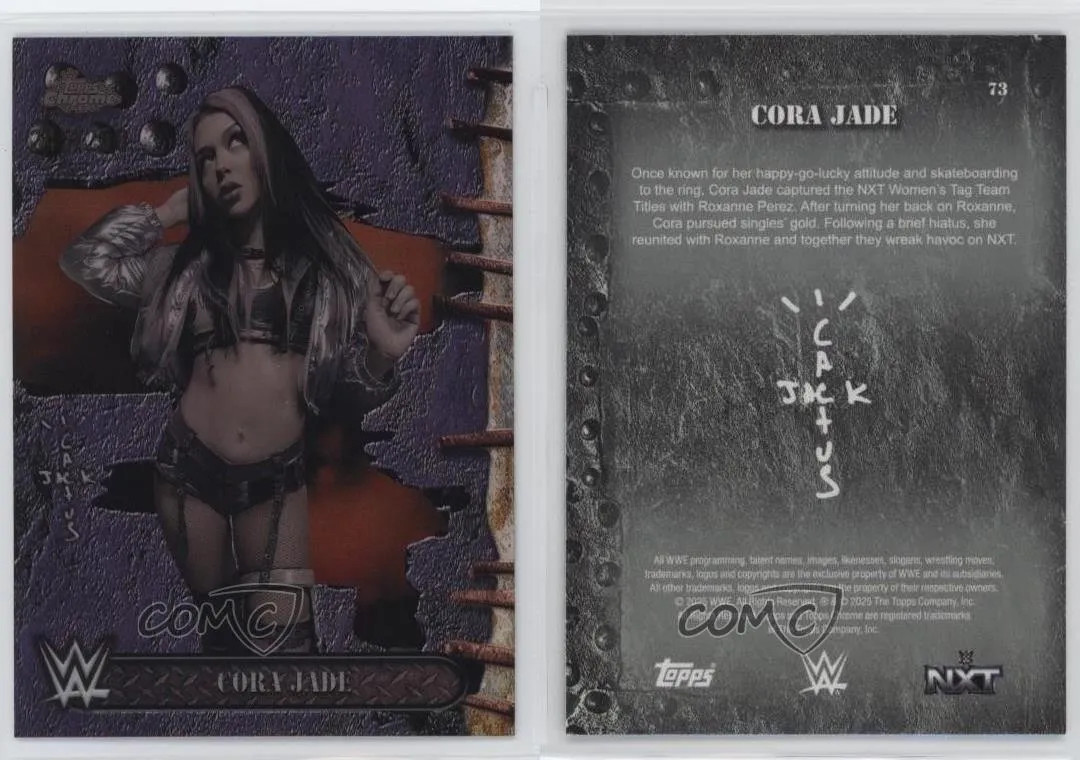2025 Topps Chrome WWE x Cactus Jack -  Purple Refractor Cora Jade #73 245/250