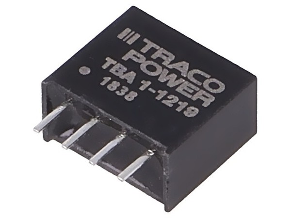 Tba 1-0513 Wandler: Dc/Dc 1W Ueing: 4,5-5,5VDC Uausg: 15VDC Iausg: 65Ma Traco Po-image