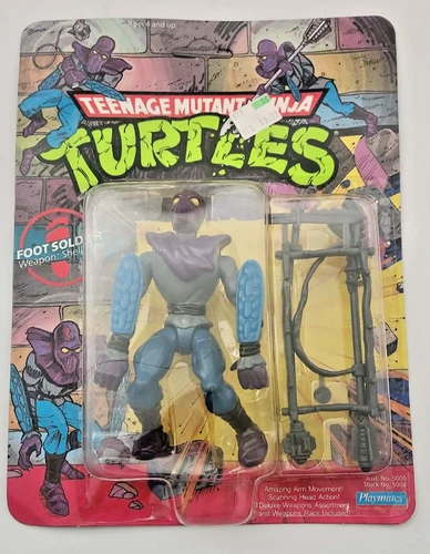 TMNT Foot Solider Figure 1988 10 Back MOC unpunched Teenage Mutant Ninja Turtles