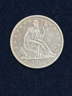 New Listing1858-S Seated Liberty Half Dollar--Beautiful AU Coin--Rare Date--Likely Cleaned