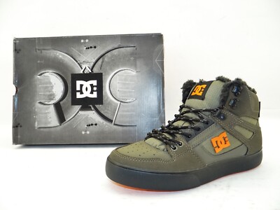 DC Shoes PURE HIGH TOP Sneaker Skateschuhe Schuhe Boots Grün Unisex Leder Gr.39