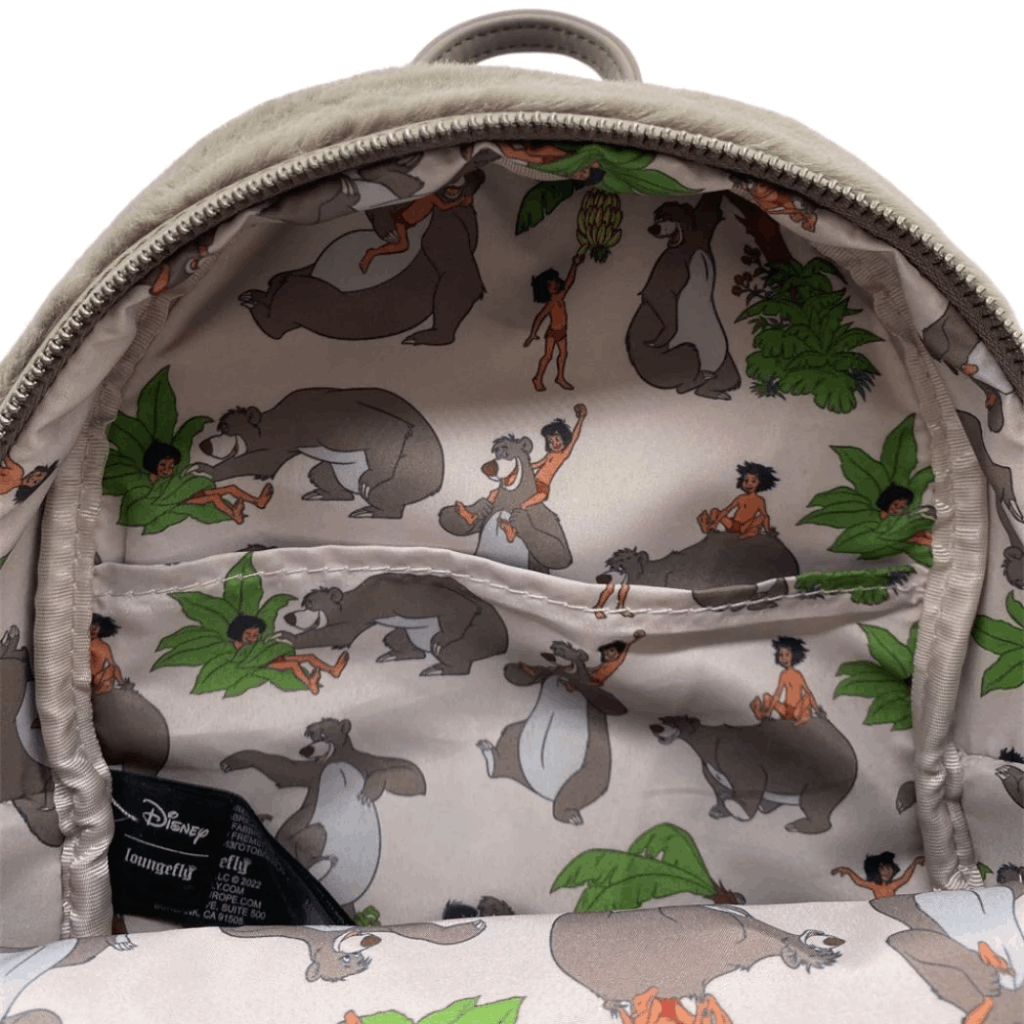 Loungefly Disney Jungle Book Baloo Bear Fuzzy Cosplay Figural Backpack Amazon.com: Loungefly Jungle Book Baloo Bear Cosplay Double  main image 3