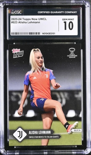 2023 Topps Now UWCL #23 Alisha Lehmann card CGC 10