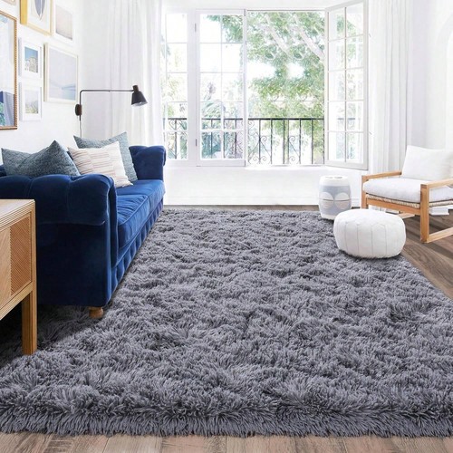 Soft Shag Rugs For Bedroom, Purple Fluffy Shaggy Rugs For Living Room Nursery - Picture 37 of 56