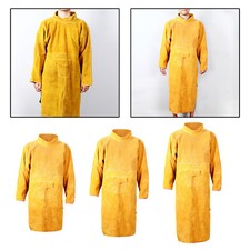 Welding Blacksmithing Apron Flame Retardant Cowhide Coat Protective Clothing