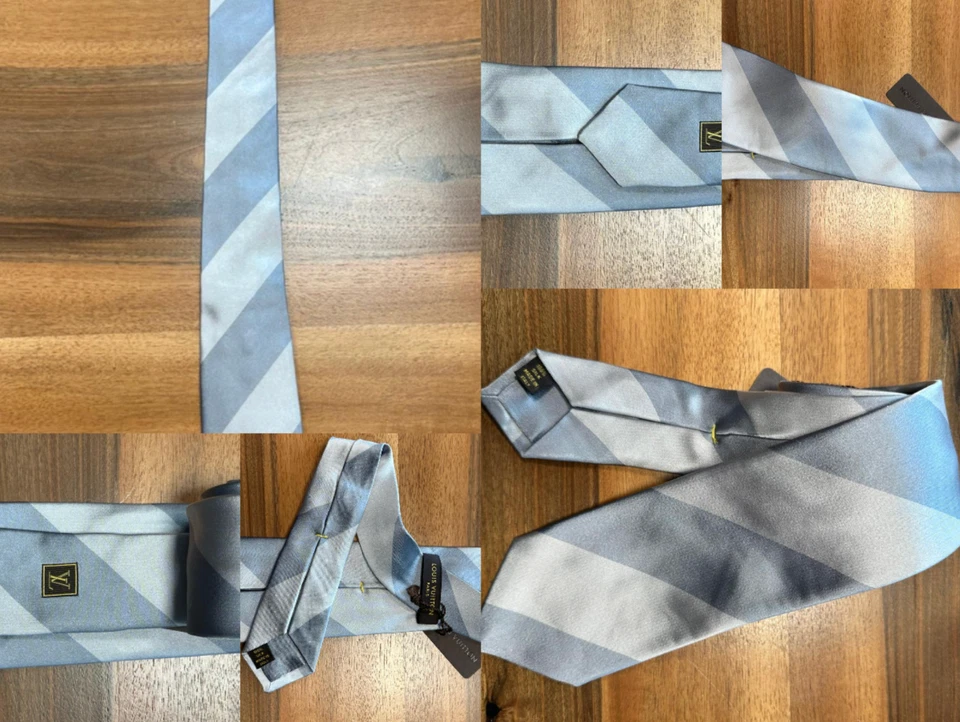 LOUIS VUITTON CLASSIC TIE KRAWATTE SILK ICONIC RARE RETRO MADE IN ITALY NEW - Bild 3 von 4