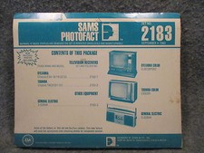 Sams Photofact Folder Set No. 2183 September 1983 Sylvania Toshiba Color 11614