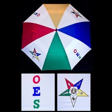 Order of the Eastern Star Umbrella Compact Rain Portable 42" Umbrella