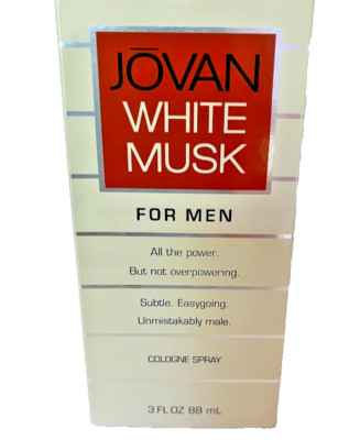JOVAN WHITE MUSK by COTY  FOR MEN COLOGNE SPRAY  3 FL OZ /88 ML  VINTAGE NIB