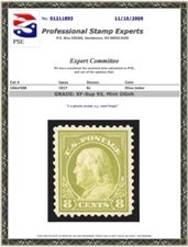 #508 MNH PSE Graded 95, PSE Cert # 01211893