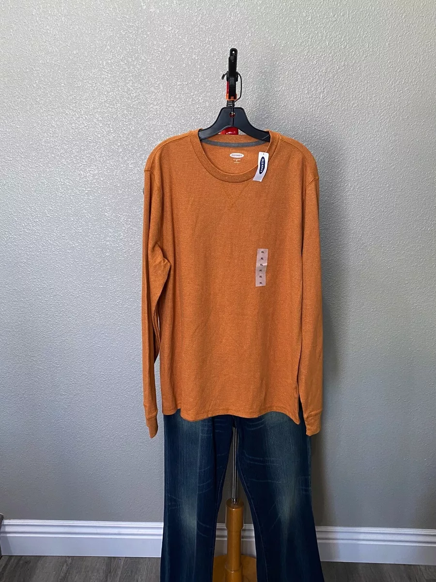 NWT Old Navy Unique Colalr Long Sleeve Soft Washed Waffle Shirt XL Extra Large