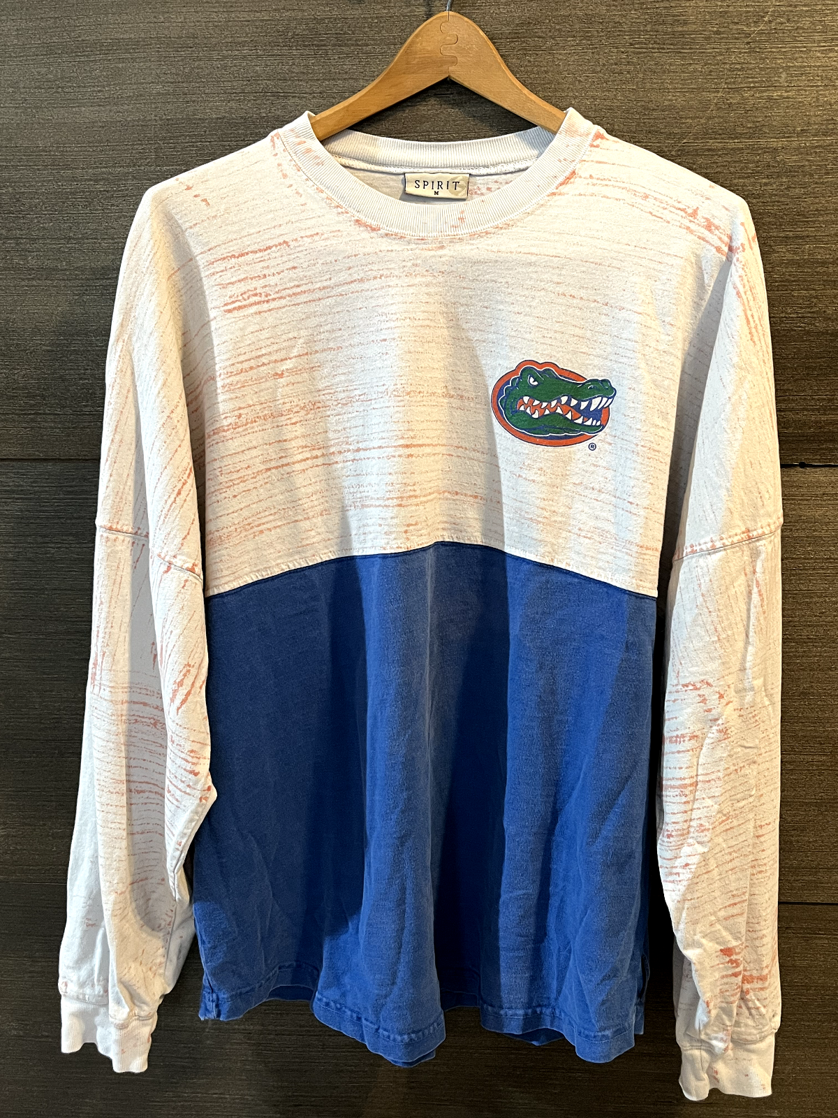 Florida Gators NCAA Grey and Blue Spirit Jersey Sweatshirt Mens Size M  