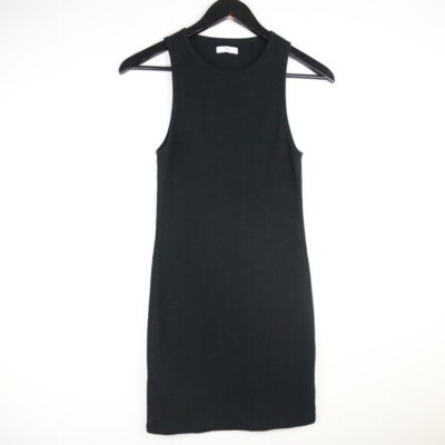 knee length dresses for ladies Aritzia Babaton Black Sleeveless V-Neck Mini Office Tank Sheath Dress Size 4 main image 0