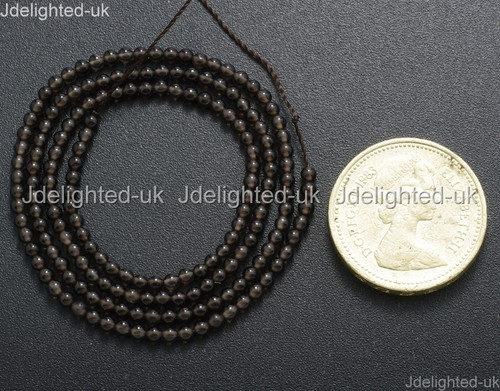 Natural Smoky Quartz Gemstone Round Beads 2mm 3mm 4mm 6mm 8mm 10mm 12mm 15.5" - Picture 9 of 15