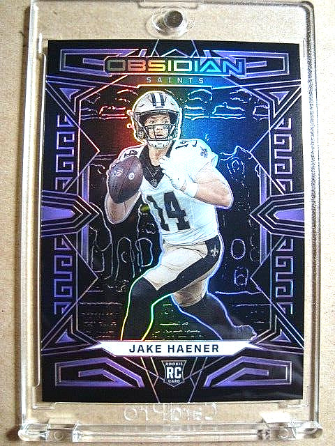 2023 Jake Haener Panini Obsidian Rookie Electric Etch Purple RC /75 MINT 🔥🔥🔥