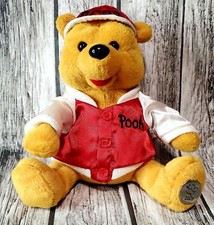 Walt Disney World WINNIE the POOH 6  Bean Bag Plush 2003 Red Jacket