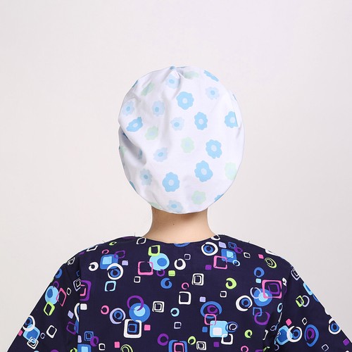 Womens/Mens Florals Printed Cap Scrub Hat/Cap Head Wear Adjustable Accessories - Picture 282 of 660