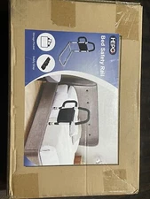 HEPO Bed Safety Rails for Elderly with Double Handles and Storage Pocket