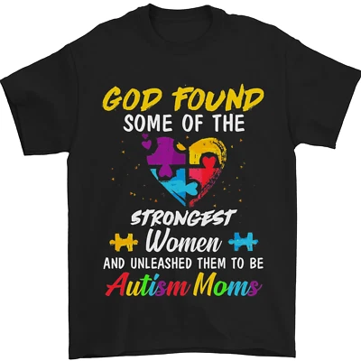 Dios Encontró Autismo Mamás Autista ASD Camiseta Para Hombre 100% Algodón - Imagen 1 de 4
