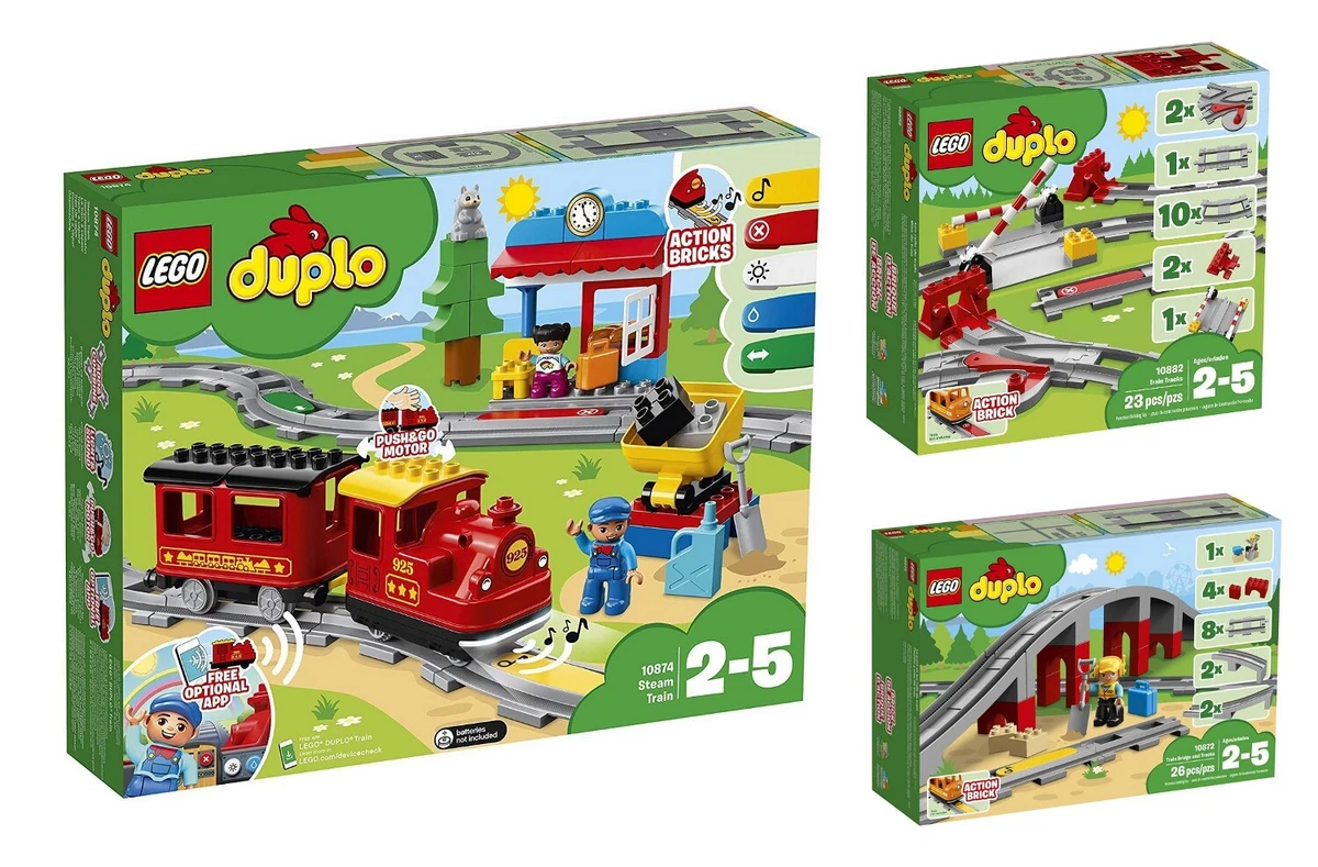 LEGO 10874, 10882, 10872 - Duplo, Train - Steam Train & Track - Building  Sets