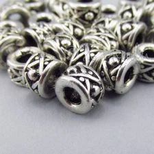 Silver Spacer Beads 8mm Antiqued Silver Plated Beads B7397 - 10, 20 Or 50PCs