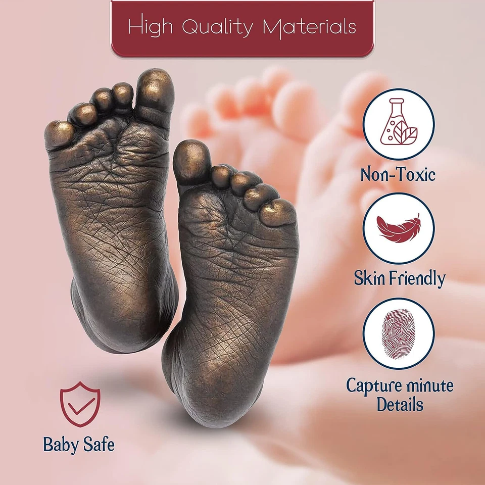 Kit de fundición para bebé 3D polvo de moldeo para fundición a mano pie, bebé recién nacido Foto 3 de 4